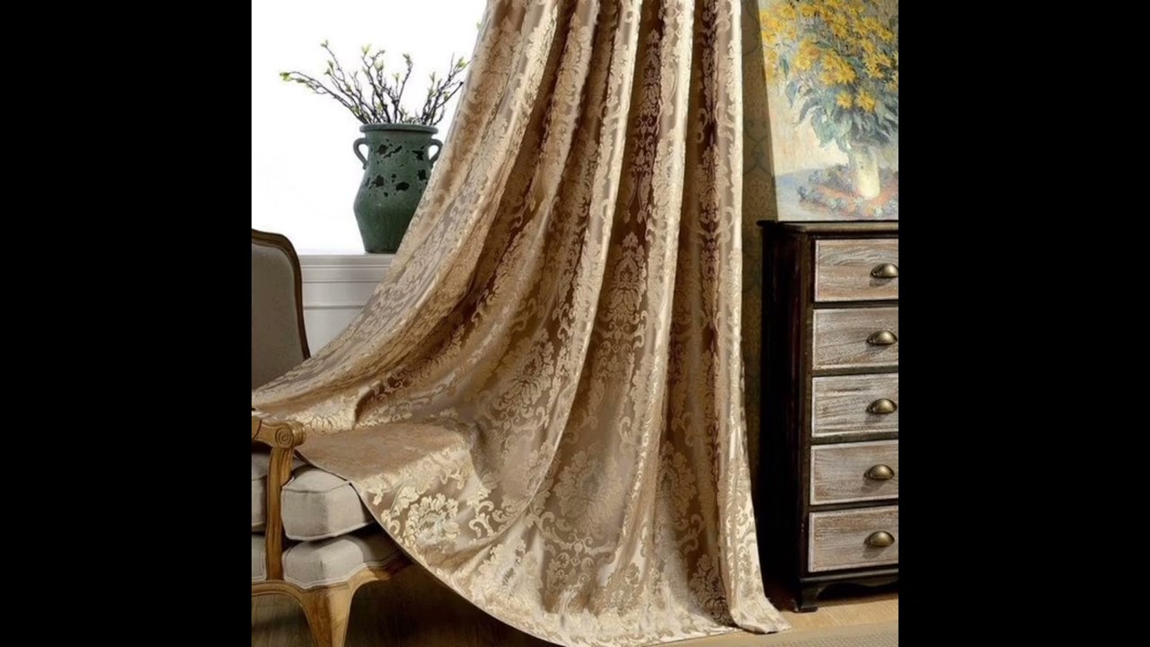 Gold curtains ideas for living and bedroom decor