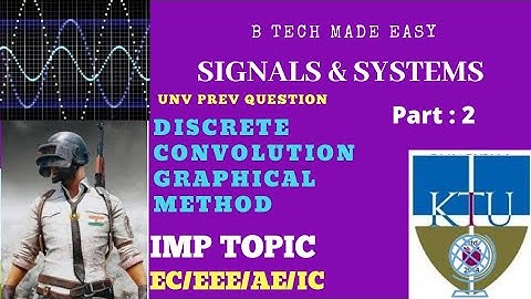 Discrete Convolution (Graphical Method ) Univ question solved /Signals & Systems :