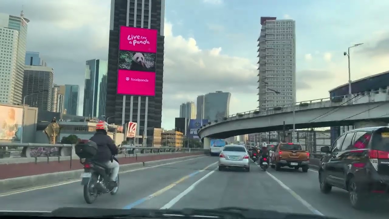 Ortigas skyline along EDSA flyover on a lazy afternoon
