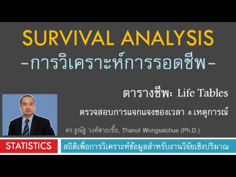 วิเคราะห์การรอดชีพ (Survival Analysis) ด้วยตารางชีพ (Life table)