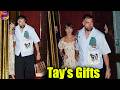 Travis Kelce showed off the Daytona watch Taylor Swift gave him as they left the SoHo Date Night