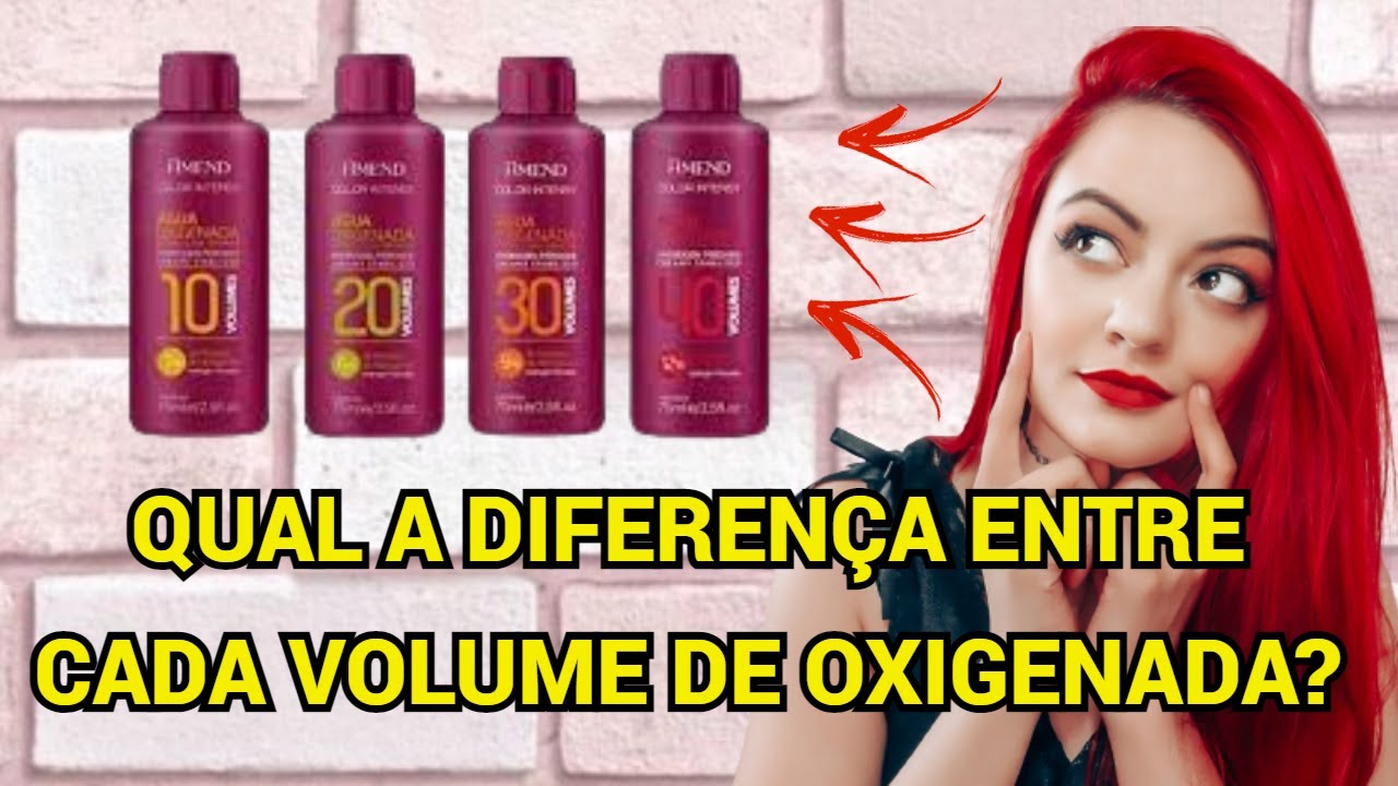 DIFERENÇA ENTRE OXIGENADA DE 10, 20, 30 E 40 VOLUMES 🤔