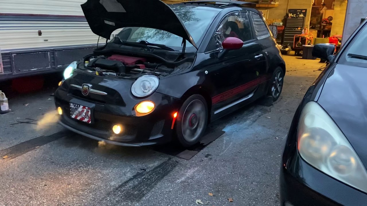 Fiat 500 Abarth burnout - YouTube
