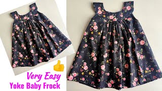 Very Easy Yoke Baby Frock Cutting And Stitching Step By Step Baby Frock Cutting And Stitching