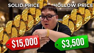 916 Mega Hollow Cowboy Bracelet | Thick Gold Look Without the Solid Price