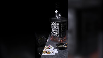 Whisky Bottle & Glass | Modeling Texuring Lighting & Rendring in Maya Arnold