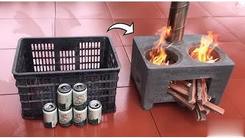 làm bếp đun củi không khói bằng thùng xốp cực kỳ đơn giản và tiết kiệm . Góc Sáng Tạo
