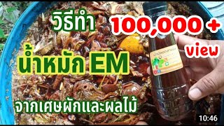 วิธีทำน้ำหมัก EM จากเศษผักผลไม้ | สอนทำน้ำหมัก EM จากเศษผักผลไม้ มีประโยชน์ต่อพืชผักและดิน