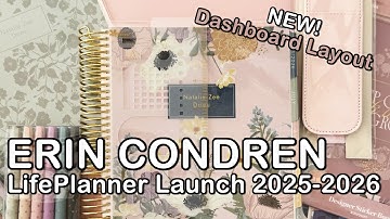 Erin Condren LifePlanner Launch 2025–2026 | Full Review of NEW Dashboard Layout + Accessories