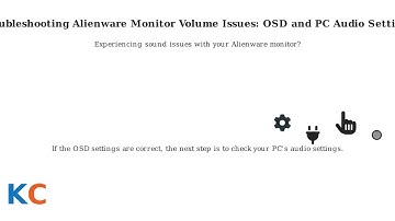 How to Fix Alienware Monitor Volume Not Working – OSD Audio & PC Settings