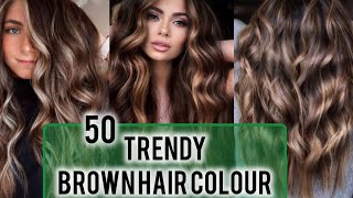 Trendy 50 brown haircolour with names | Highlights hair colour for women | #stylesforall #haircolor
