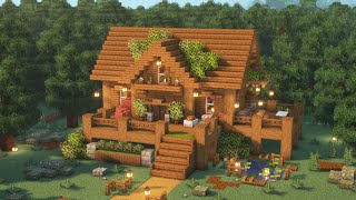 [Minecraft] How to Build an Aesthetic Spruce House / Tutorial