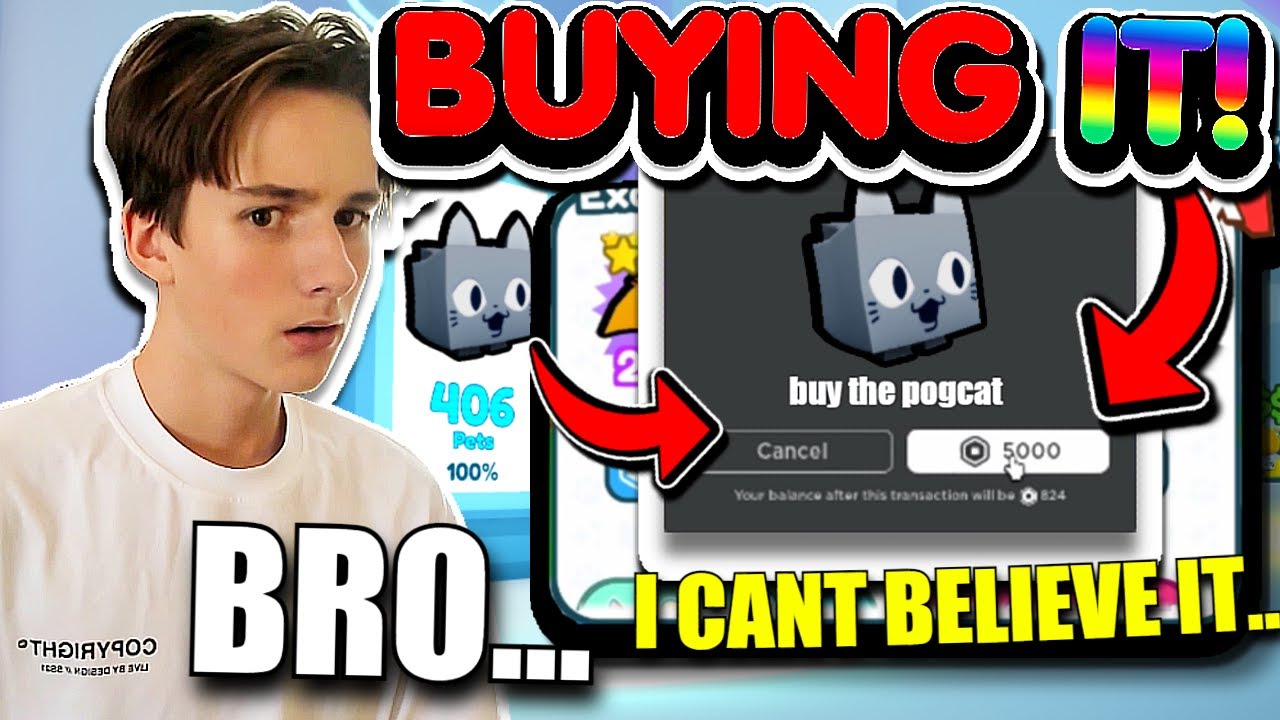 Pogcat I TRIED Buying The 🙀 PogCat.. *WITH ROBUX...* THE 🥇FIRST POGCAT? In Pet ...
