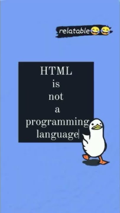 Html is not a programming language 😂😂 #shorts - YouTube