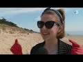 Ref:XmzRaRCZEmA �le de r� : 60 jeunes europ�ens mobilis�s pour nettoyer la plage de la couarde