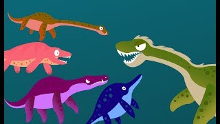 Learn Number With Plesiosaurus, Nothosaurus and Many Dinosaur | Baby Dinosaurs Song For Kids