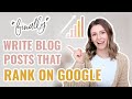 How to Write Blog Posts that Rank High on Google | Drive Traffic to Your Blog with Blogger SEO Tips