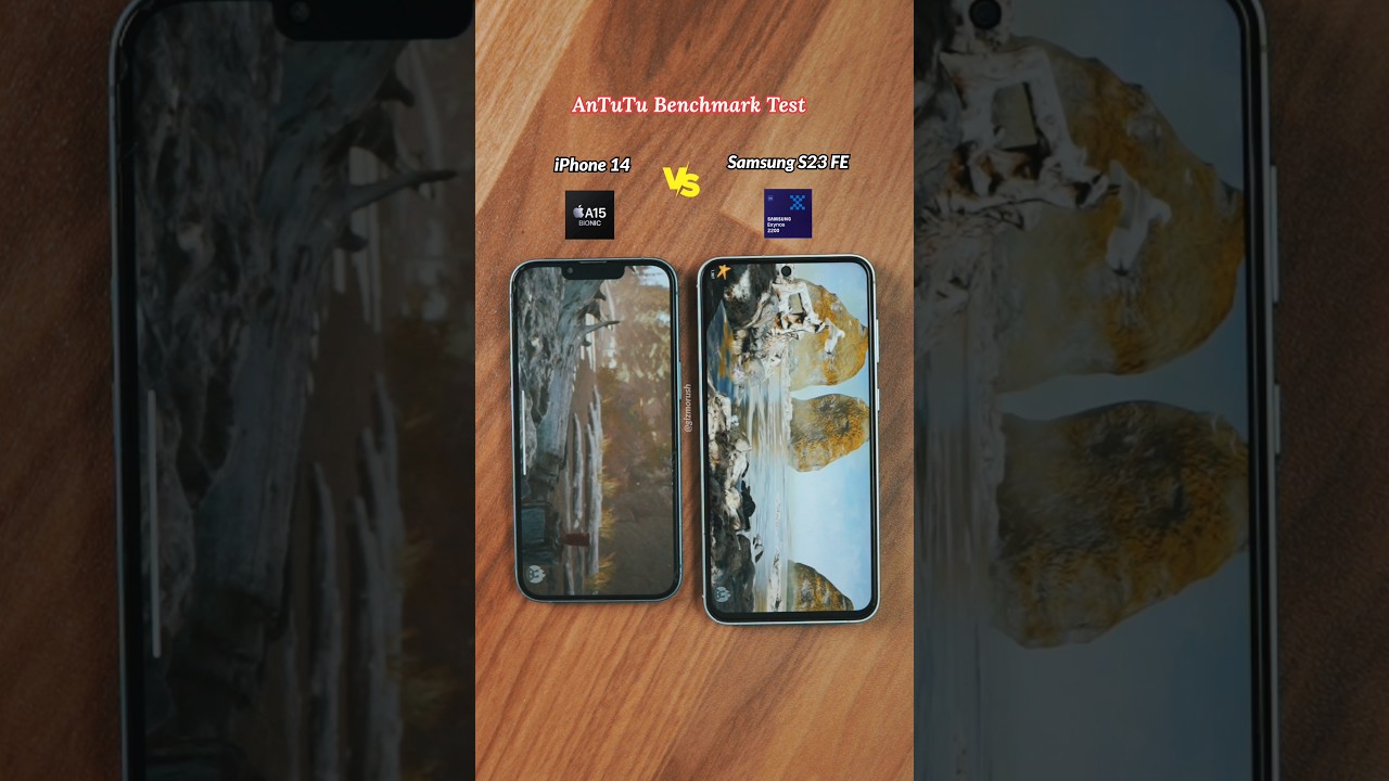 Samsung Galaxy S23 FE Vs iPhone 14 AnTuTu Benchmark Score Comparison