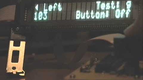 Panasonic EVQ-WTEF2515B Rotary Encoder+ Noritake VFD 20x2 Test