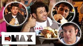 Adam Richman vs MOST INSANE Burger Challenges | Man V Food