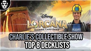 MINE META?! | Charlies Collectible Show | Top 8 Decklists | W/ BDeCandio
Welcome to Lorcana Villain! A channel dedicated to the Disney Lorcana TCG!
Today we are taking a look at the Top 8 decklists from a 219 player 10k event hosted by Charie Collectables Show
Followed by an interview with the champion DeCandio!
Check him out here
https://www.youtube.com/@UCgjsHfD5xTJDK4N31cqoVNA
https://t.co/dwhWcjQ9AS
Follow me on X!
https://twitter.com/LorcanaVillain
Dragon Shield Affiliate:
https://dragonshield.com/?ref=lorcanavillain
Code - villain5 for 5% off!
Check out Cardmarket for all your TCG needs!
https://www.cardmarket.com/en/Lorcana
00:00 - Intro
01:52 - Steel Amber Mine
06:50 - SteelFasa
08:34 - SteelSong
10:38 - SteelSong
12:33 - R/S Shark
15:20 - R/A Control
19:54 - Amethyst Steel
21:40 - E/A Tempo
23:52 - Meet DeCandio!
28:58 - Original Decklist
32:10 - CCS Decklist
47:56 Final Thoughts
56:12 - Outro
Decklists -
Steel Amber Mine
https://dreamborn.ink/decks/zpypPc4sqcuuxukACBtu
SteelFasa
https://dreamborn.ink/decks/qOmTSAYgnxSSk02xzbhb
SteelSong
https://dreamborn.ink/decks/gj3PJQZ48jU4IfemU7qi
SteelSong
https://dreamborn.ink/decks/ZhcMI9zdwehYljZYwxhY
R/S Shark
https://dreamborn.ink/decks/bgBGMigqzW5kt4kwf5Sb
R/A Control
https://dreamborn.ink/decks/xHpZknFKjqdms19MOcUL
Amethyst Steel
https://dreamborn.ink/decks/PnJHqvQeM0ZqoPyR3cgl
E/A Tempo
https://dreamborn.ink/decks/4nihispj0n4UIuq5MOvr
Intro:
Music: Lavender Tower Remix - Glitch City
Music Link: https://www.youtube.com/watch?v=exwguP4LdB0
Check out my other Lorcana content!
- NA VS EU Cross Continental Challenge Decklists!
https://youtu.be/ITL91DKkS0g
- Azurite Sea PACK RUSH
https://youtu.be/6FsH4Uew0Go
- Set 6 Rogue Decklists!
https://youtu.be/6i7dL_FZWO0
- Lorcana Villain Lore!
https://youtu.be/qxwoVGWl0tA
- Pokemon Channel!
https://www.youtube.com/@UC3mIlUF4TWqVo-SxltoCk1A
#lorcana #decklists #meta #top8
Lorcana Villain uses trademarks and/or copyrights associated with Disney Lorcana TCG, used under Ravensburger’s Community Code Policy
https://cdn.ravensburger.com/lorcana/community-code-en)
We are expressly prohibited from charging you to use or access this content.
Lorcan Villain is not published, endorsed, or specifically approved by Disney or Ravensburger.
For more information about Disney Lorcana TCG, visit
https://www.disneylorcana.com/en-US/ MINE META?! | Charlies Collectible Show | Top 8 Decklists | W/ BDeCandio
