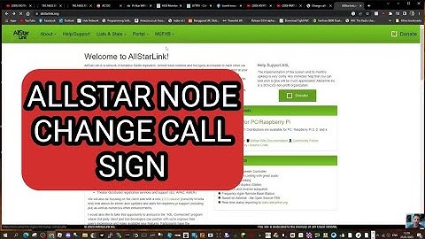 ALLSTAR NODE NUMBER - CHANGE CALL SIGN