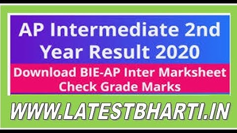 AP Inter Result 2020 - How To Check AP Inter Result 2020- Ap Inter Result