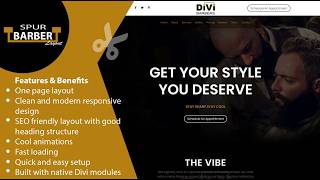 Premium Barber Divi Layout | Build a Stunning Barbershop Website Effortlessly!