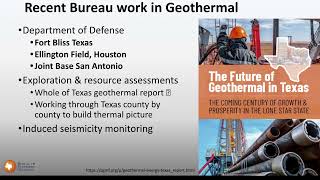 The Future of Geothermal in TX: Exploring Tech. Breakthroughs & Policy Solutions (Full Recording)