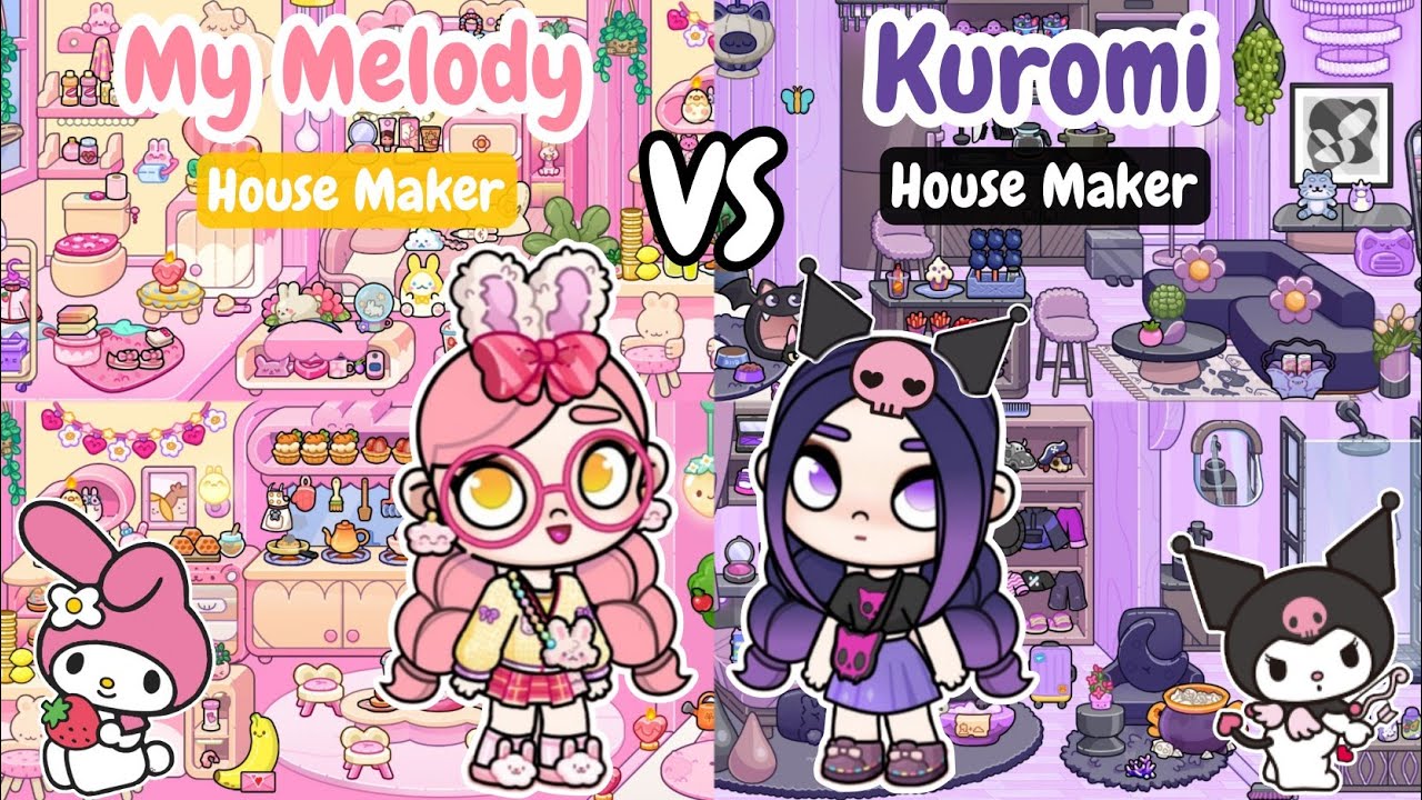 Avatar World Free My Melody Vs Kuromi House Maker 🎀🔮 | Pazu | Avatar World House Ideas