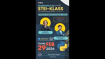 STEI-Klass KU1102 Pengenalan Komputasi - 1. I/O dan Percabangan