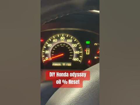 Honda odyssey oil life Reset - YouTube