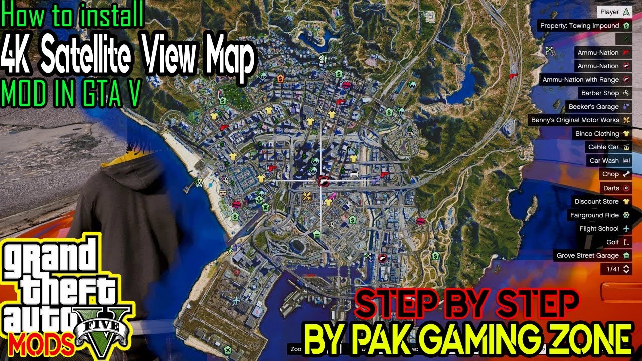 How to install 4K Satellite View Map MOD in gta v in urdu/hindi step by ...