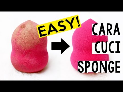 Cara Membersihkan Sponge / Beauty Blender | How to Clean Beauty Sponges | Kiara Leswara