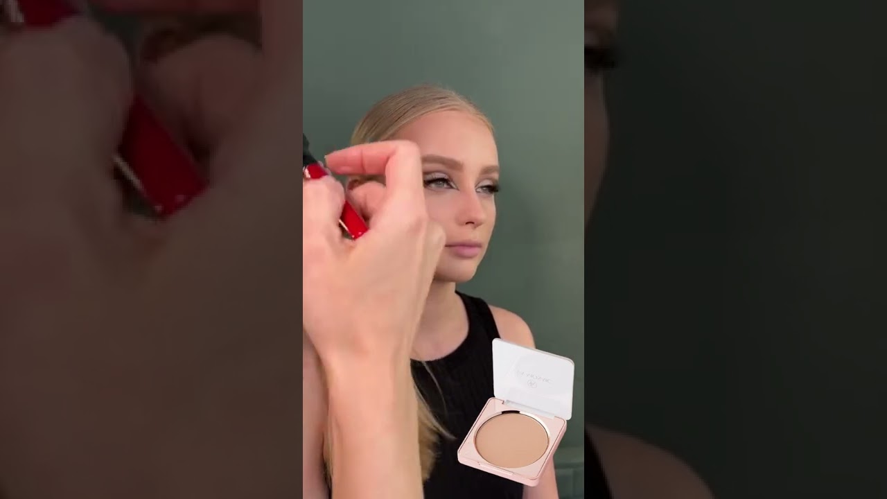 Нюансы работы с бронзером в круглой форме лица по не запудренной коже