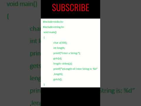 Calculate String Length|C