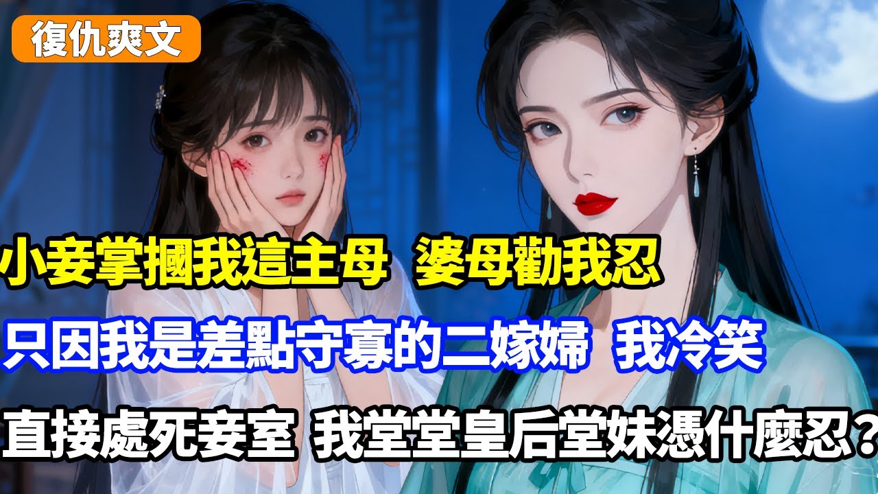 小妾掌摑我這主母，婆母勸我忍，只因我是差點守寡的二嫁婦，我直接處死妾室，我堂堂皇后堂妹憑什麼忍？#小说#漫画#复仇