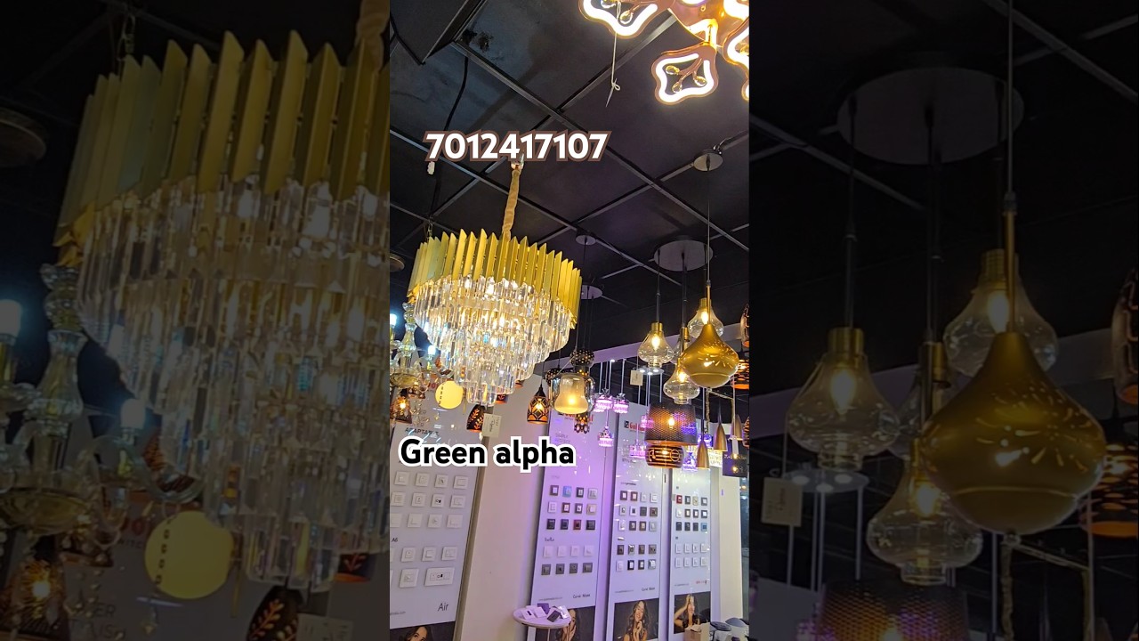 Hanging light led ceiling fittings.Smooth finish in the rear, creating design green alpha