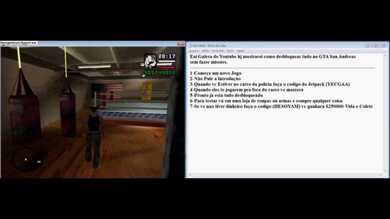 Tutorial: Como desbloquear tudo no Gta San Andreas 