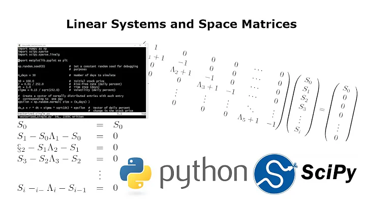 Linear Systems and Sparse Matrices with Numpy and Scipy