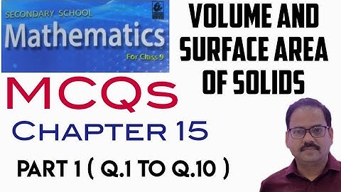 MCQ of Chapter 15 Volume and Surface Area of Solids CLASS 9 RS Aggarwal Maths