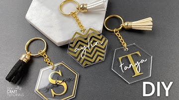 ACRYLIC KEYCHAIN WITH VINYL  |  ACRYLIC KEYCHAIN TUTORIAL CRICUT