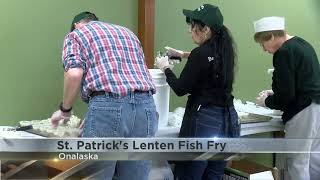 St. Patrick's Catholic Church prepared for a busy Fish Fry Friday night
