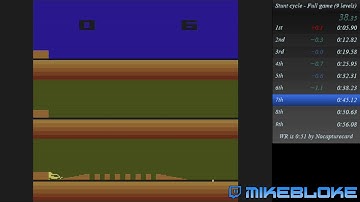 Stunt Cycle (Atari 2600), 9 Jumps 55s 86ms