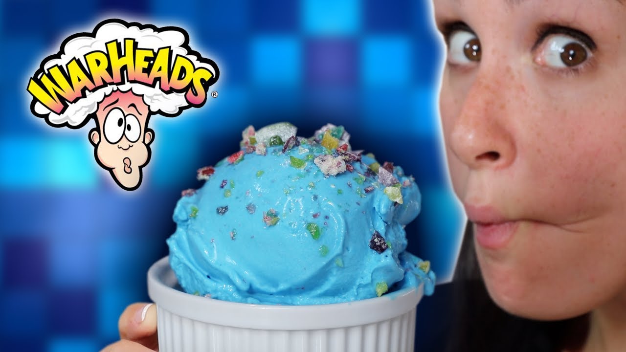 DIY EXTREME SOUR WARHEAD ICE CREAM | HellthyJunkFood