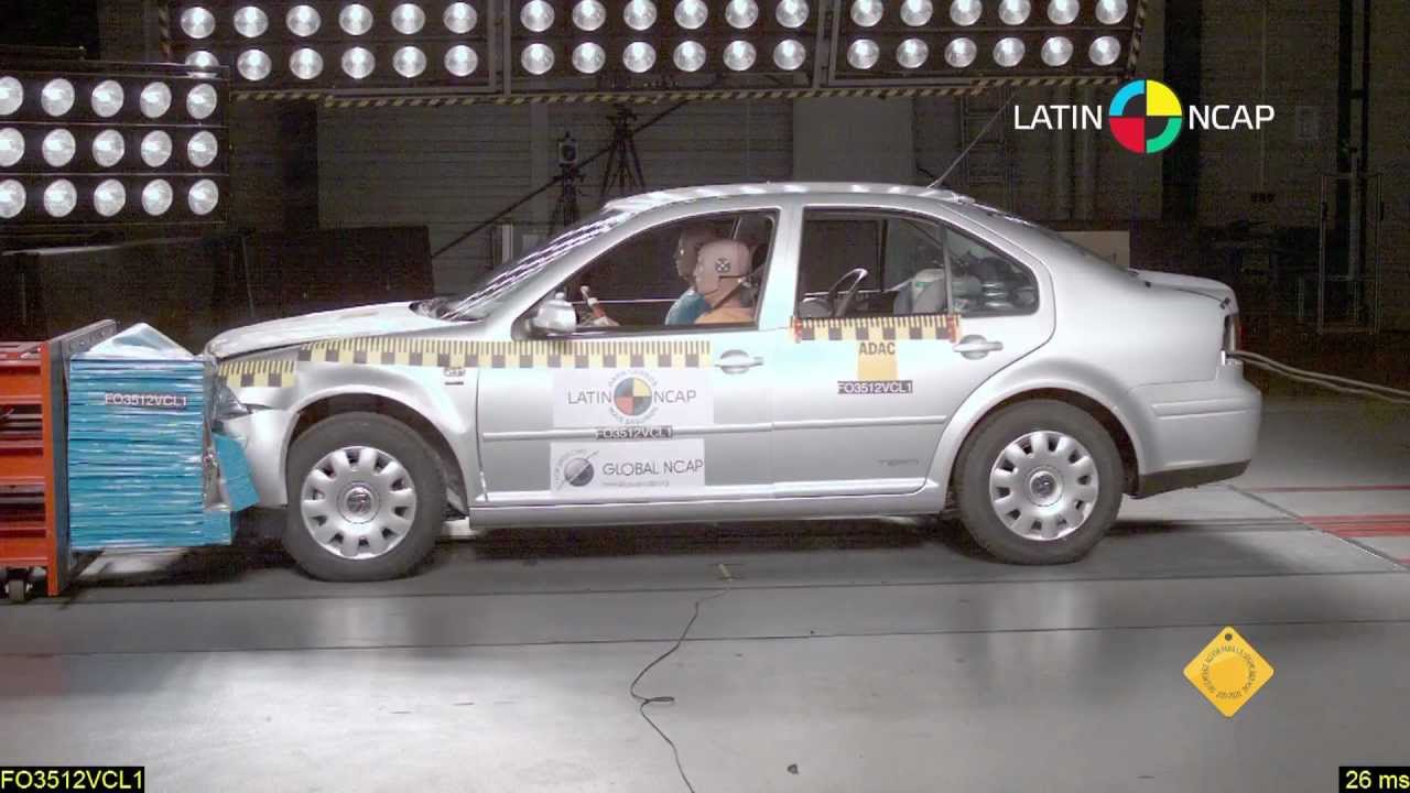 Volkswagen Bora (doble airbag) Crash Test LatinNCAP 2012 YouTube