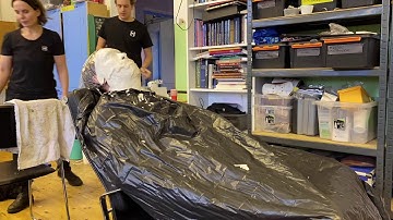 Lifecasting face with alginate