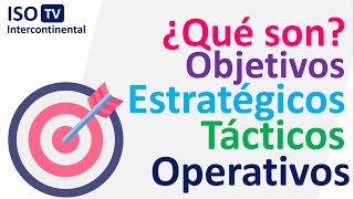 ¿Qué son los objetivos estratégicos, tácticos y operativos?