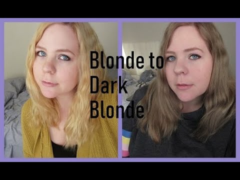 Dying my hair from blonde to brown at home [box dye] 