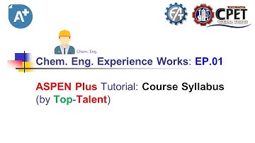1. KMUTNB (RY) I ASPEN Plus Tutorial I Course Syllabus I EP.01
